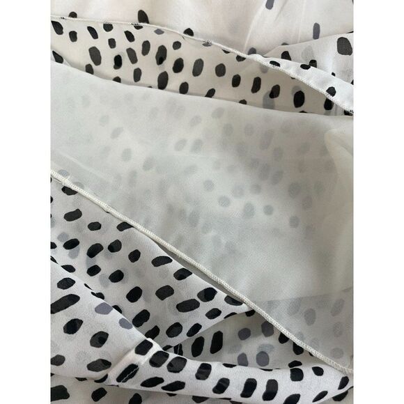 GAP Black & White Speckled Ruffle Tank Top Size XS - Picture 3 of 7